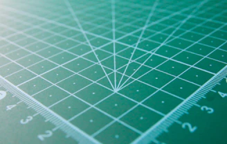 green and white checkered textile