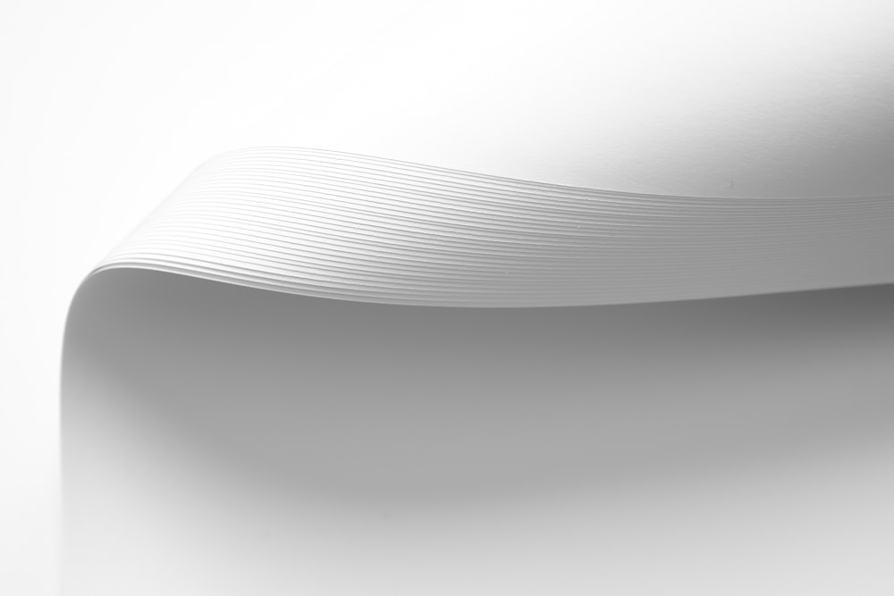 white paper on white surface