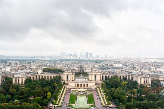 aerial view of city buildings during daytime in Trocadéro France