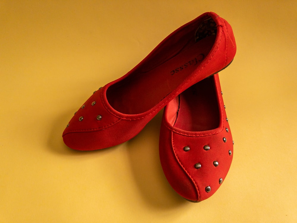 brown and white polka dot flat shoes