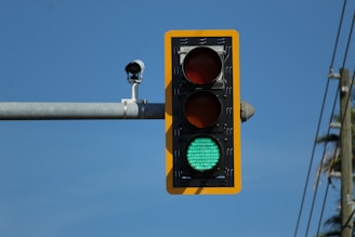 traffic light with red light