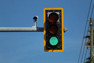 traffic light with red light