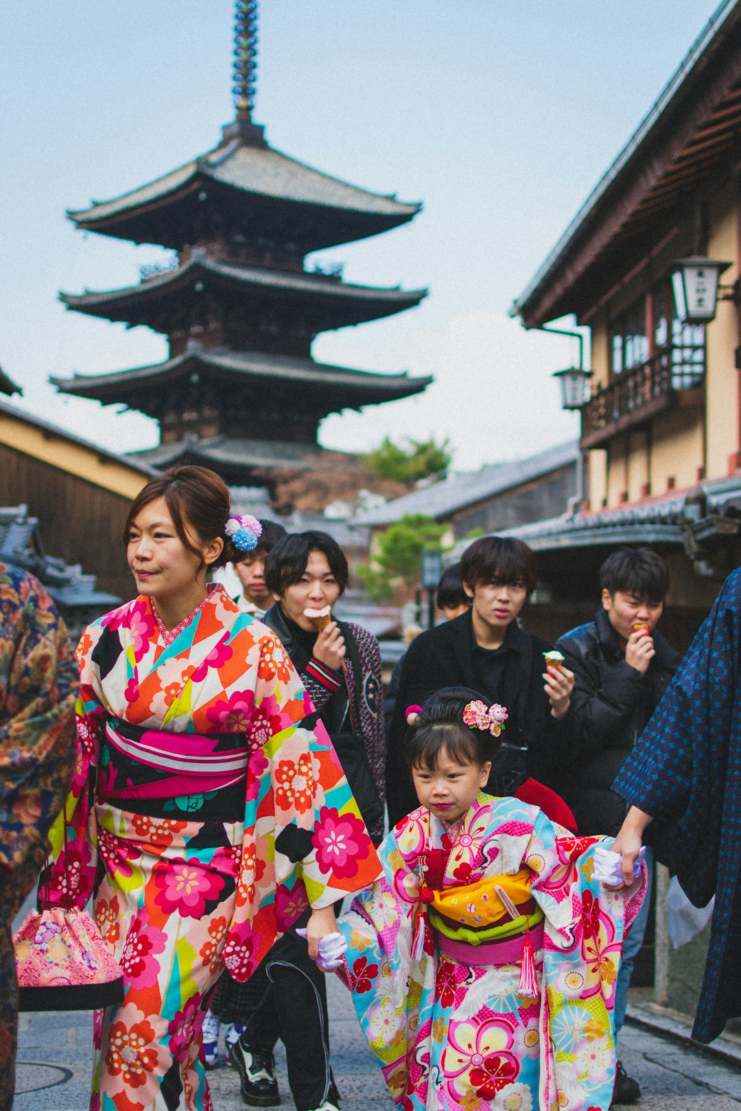 group of people wearing kimono