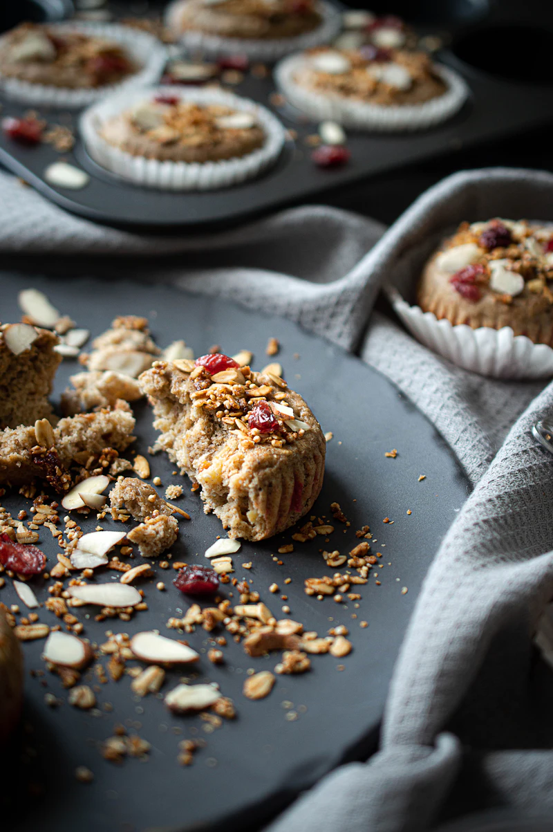 Muffins de plátano y avena
