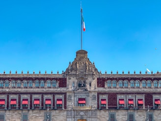 Historic Masonic lodge building in Lázaro Cárdenas, Michoacán, with traditional architectural details.
