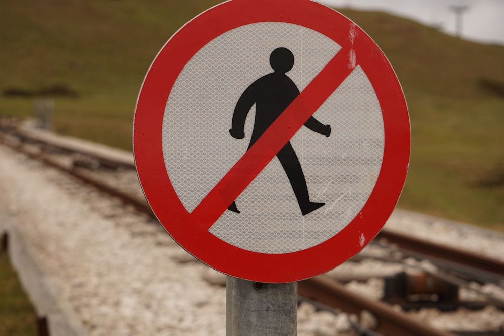 rot-weißes Stoppschild