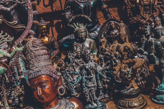 gold and black hindu deity statue in Jaisalmer India