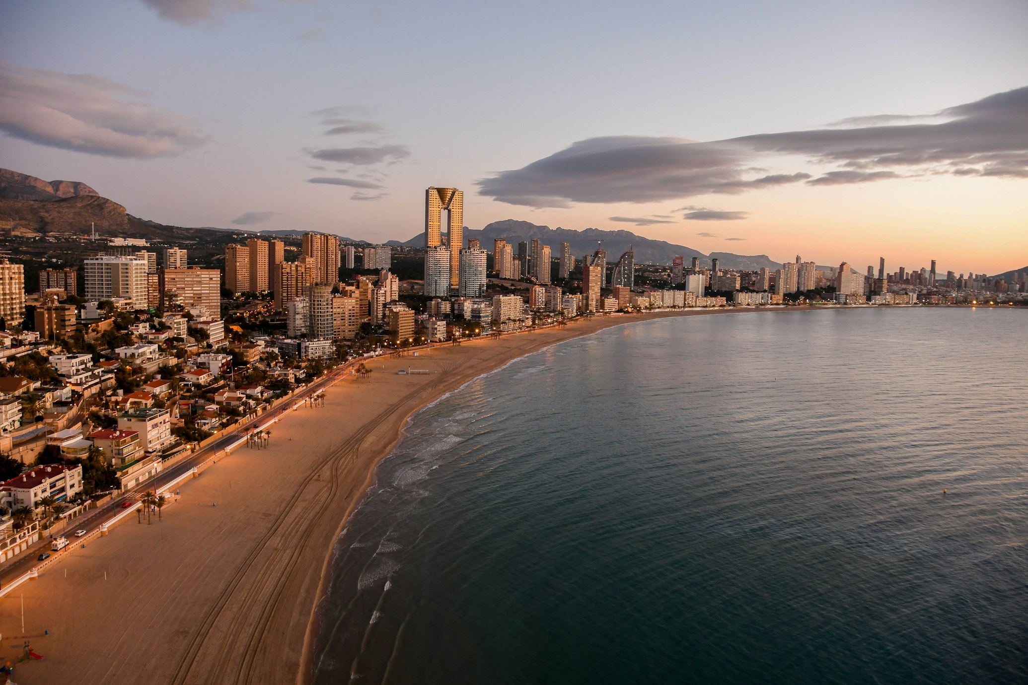 Skyline de la ciudad de Benidorm, en Alicante. 