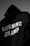 A black hoodie with the words 'REIGNING CHAMP' printed in bold white letters on the back. The fabric appears soft and heavy, casting a shadow in a dimly lit environment.