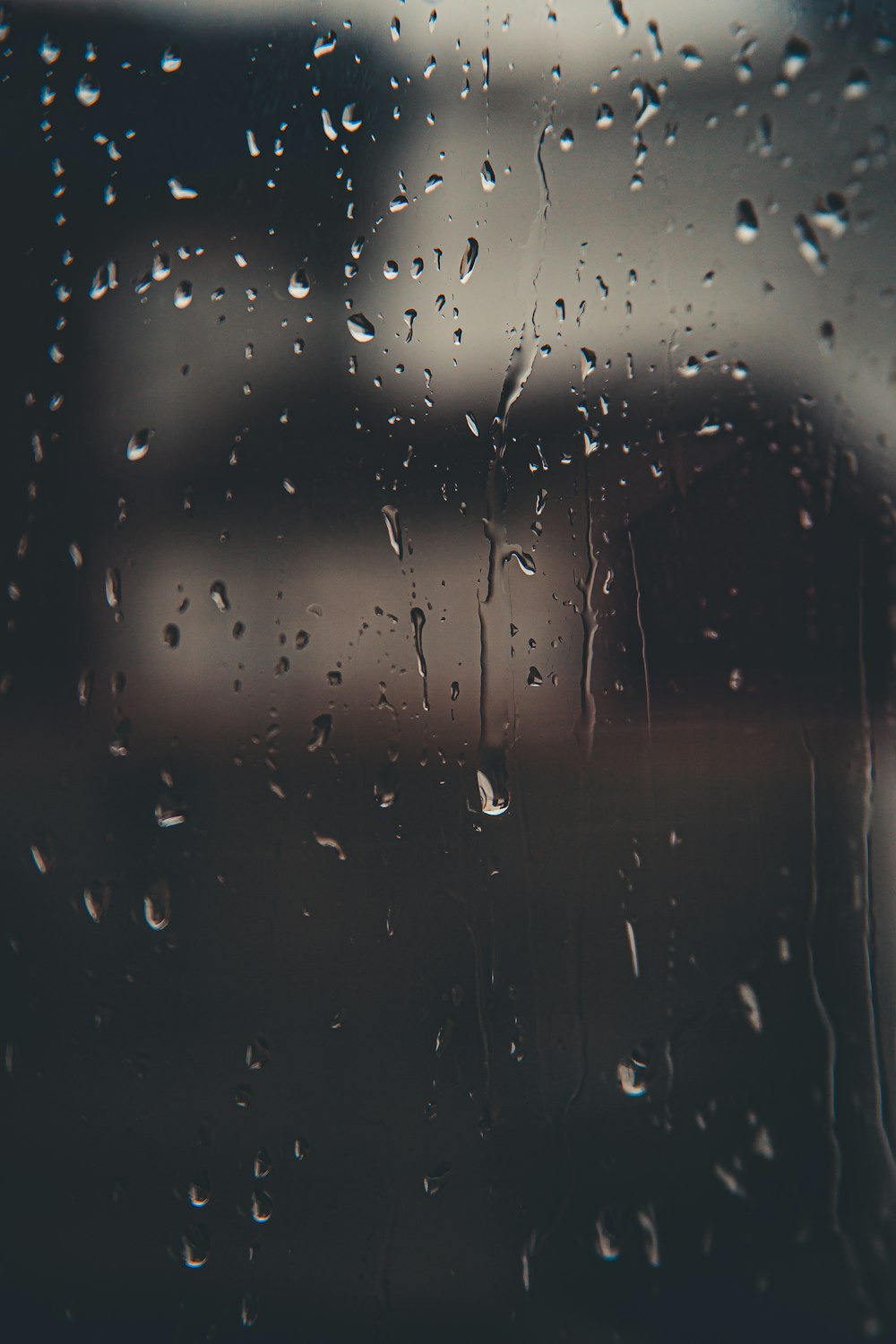 water droplets on glass window