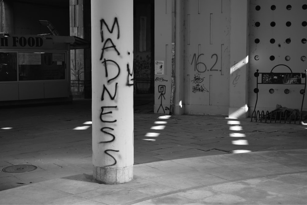 grayscale photo of concrete building