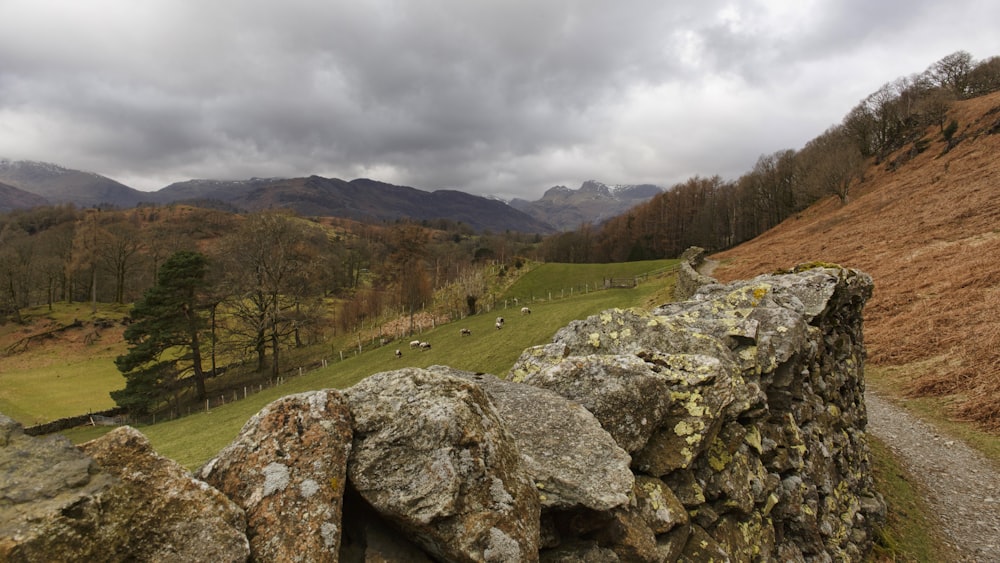 gray rocky mountain under gray cloudy sky during daytime