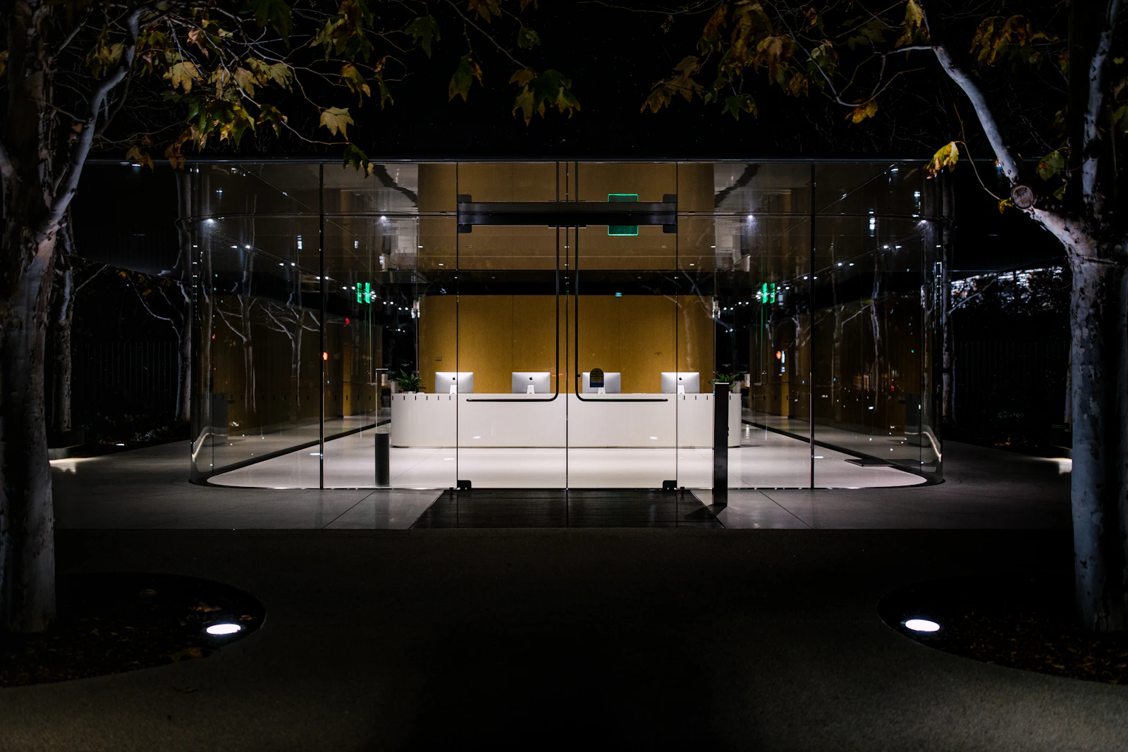 Modern building with glass walls
