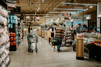 people walking on market during daytime