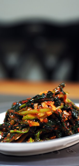 cooked food on white ceramic plate