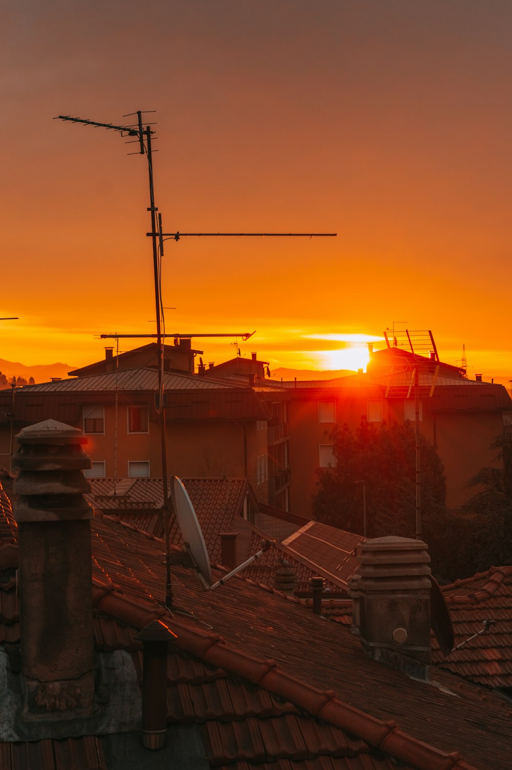 brown concrete building during sunset