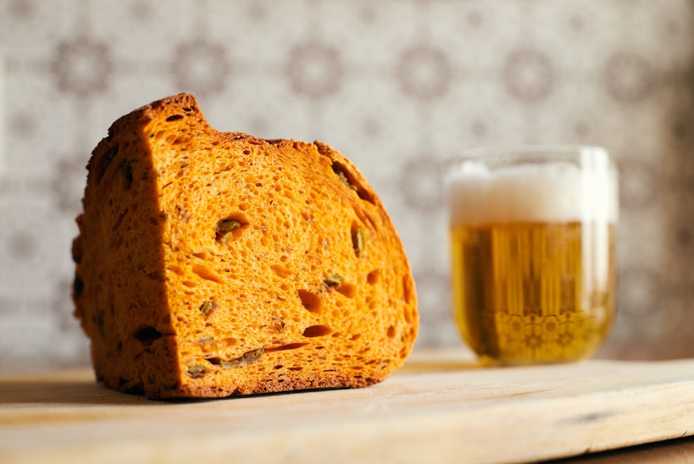 brown bread on white table