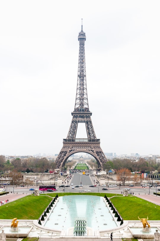 eiffel tower under gray sky during daytime in Eiffel Tower France