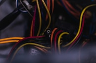 black red and yellow coated wires