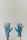 Close-up of hands wearing snug surgical gloves against a soft blue background.