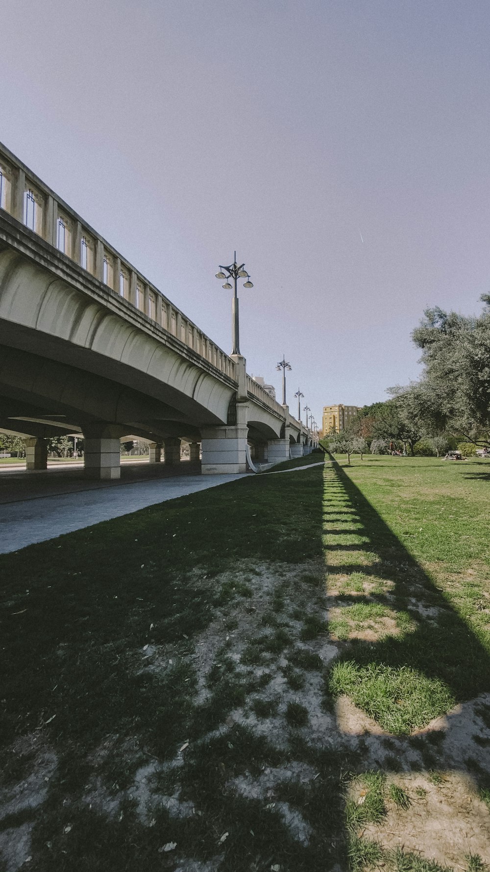 white concrete bridge under blue sky during daytime