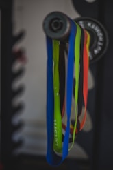 blue green and yellow coated wires