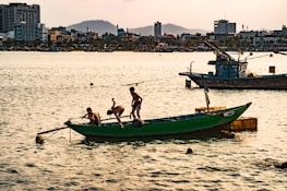 A group of children exploring the pirate boat play area, laughing and imagining adventures.