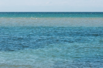 A serene blue ocean view.