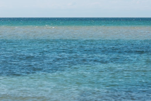 A serene blue ocean view.