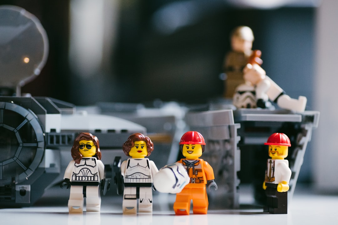 selective focus photography of lego toys