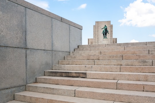 gray concrete stairs with green plant on top in Hotel Vítkov Czech Republic