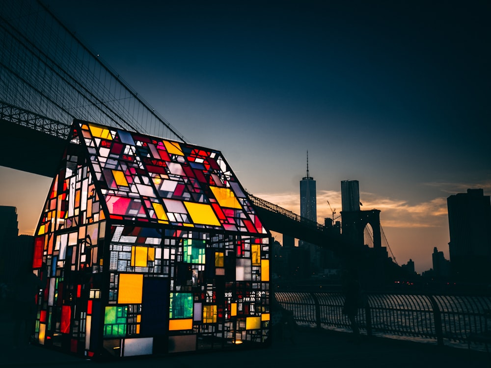 multi color building during night time