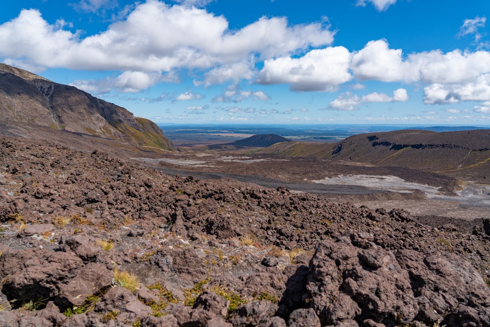 brown and green mountains under blue sky and white clouds during daytime