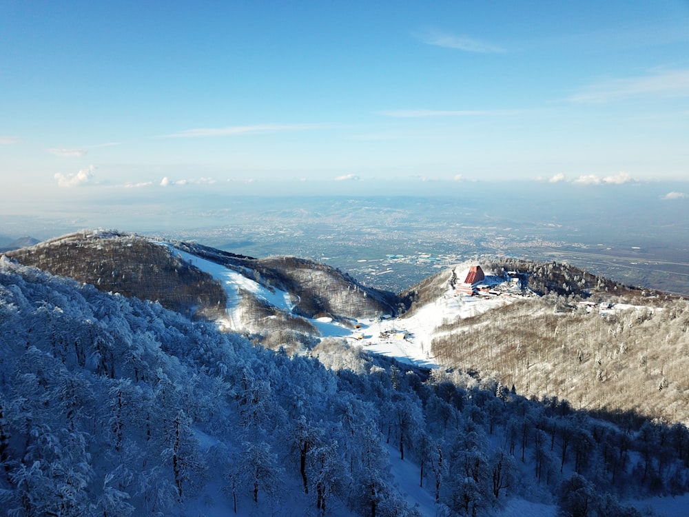 snow covered mountain under blue sky during daytime