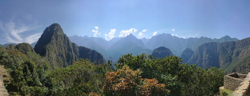 green trees and mountains under blue sky during daytime