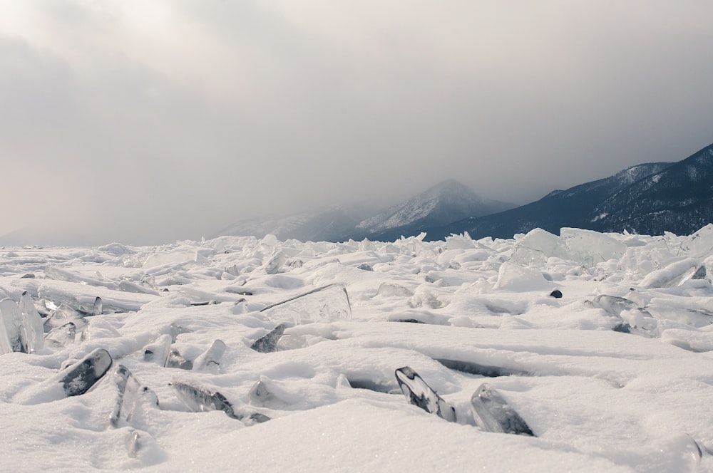 昼間の雪山