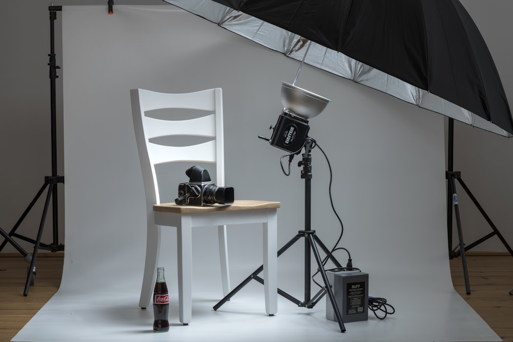 black and silver microphone on brown wooden table