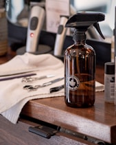 black and white labeled bottle