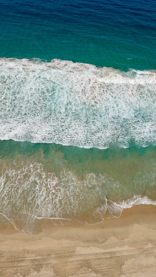 aerial view of ocean waves in Puerto Escondido Mexico