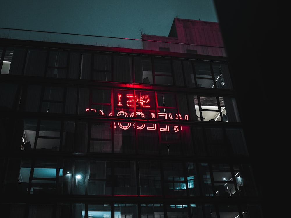 red and white led signage