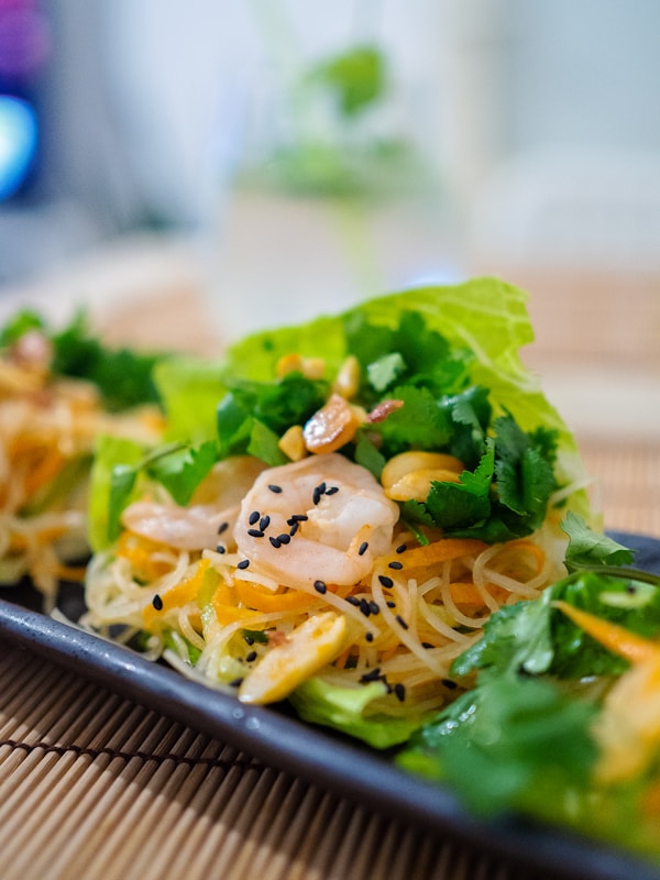 Green vegetable on white ceramic plate