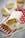 white and brown bread on white and blue floral textile