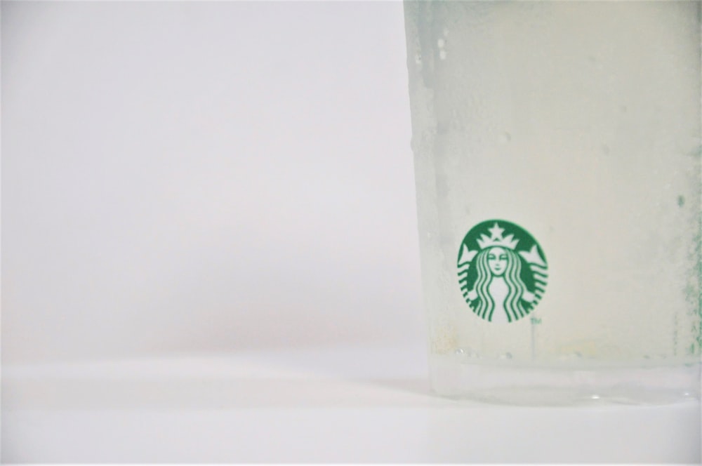 starbucks disposable cup on white table