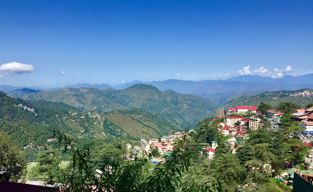 green trees and mountains under blue sky during daytime