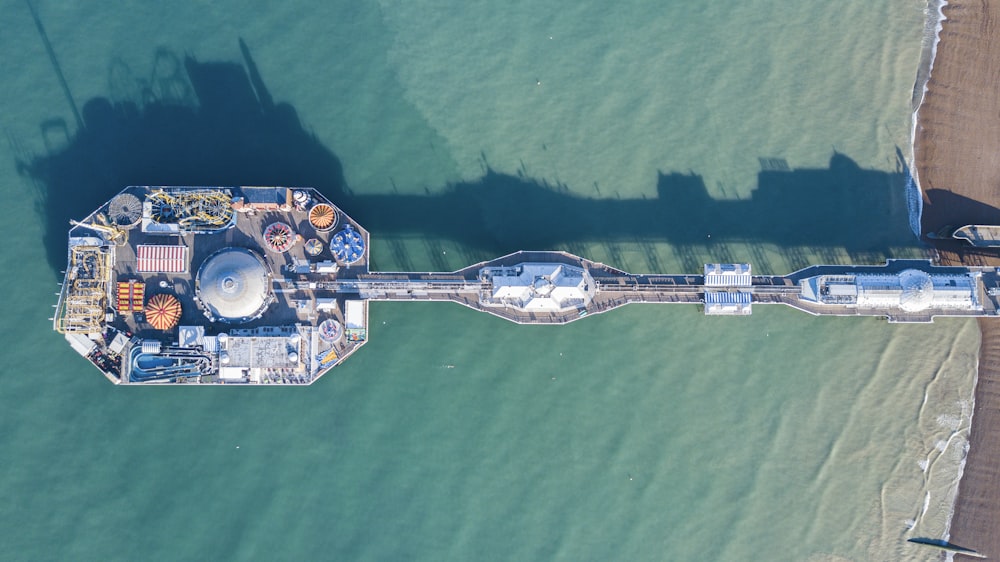 aerial view of an island