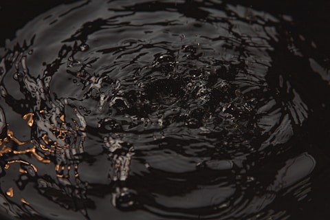 water droplets on body of water