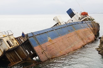 brown and white ship on sea during daytime