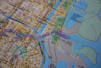 blue green and yellow map