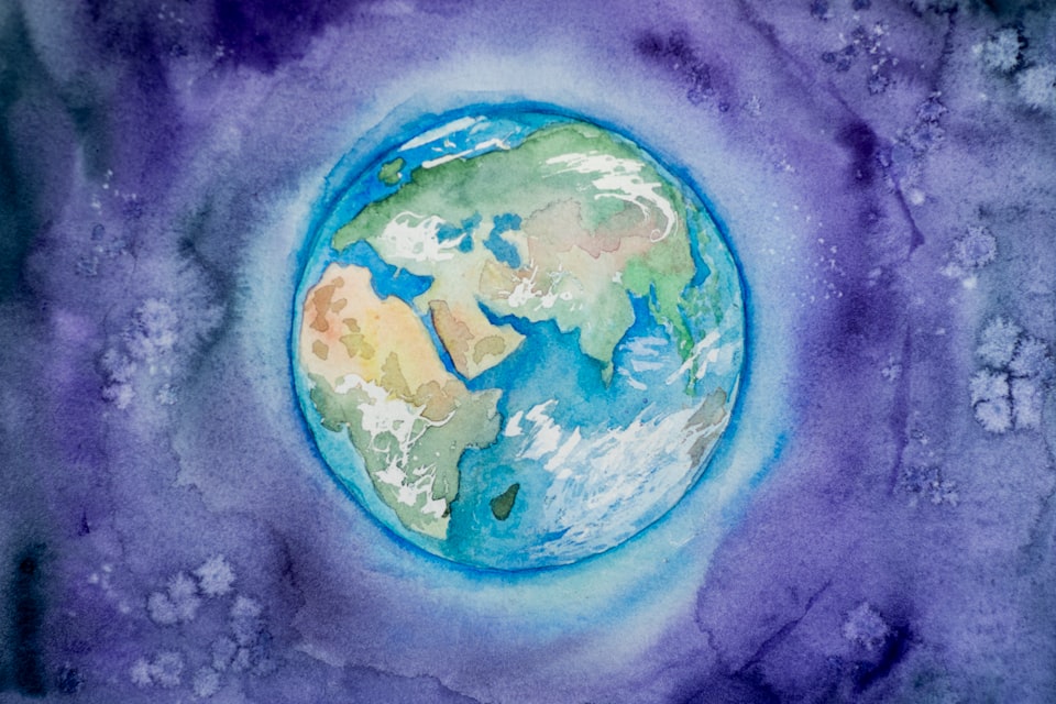 A painting of Earth