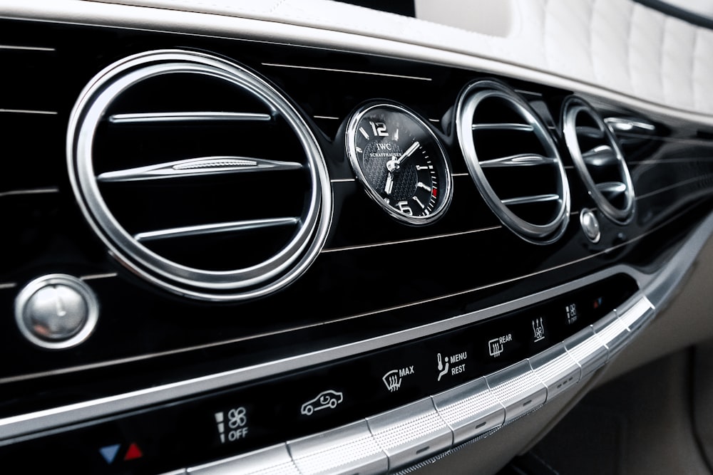 black and silver car dashboard